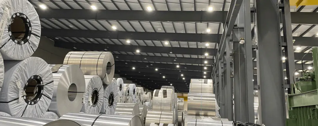 Coil storage inside a toll processing facility