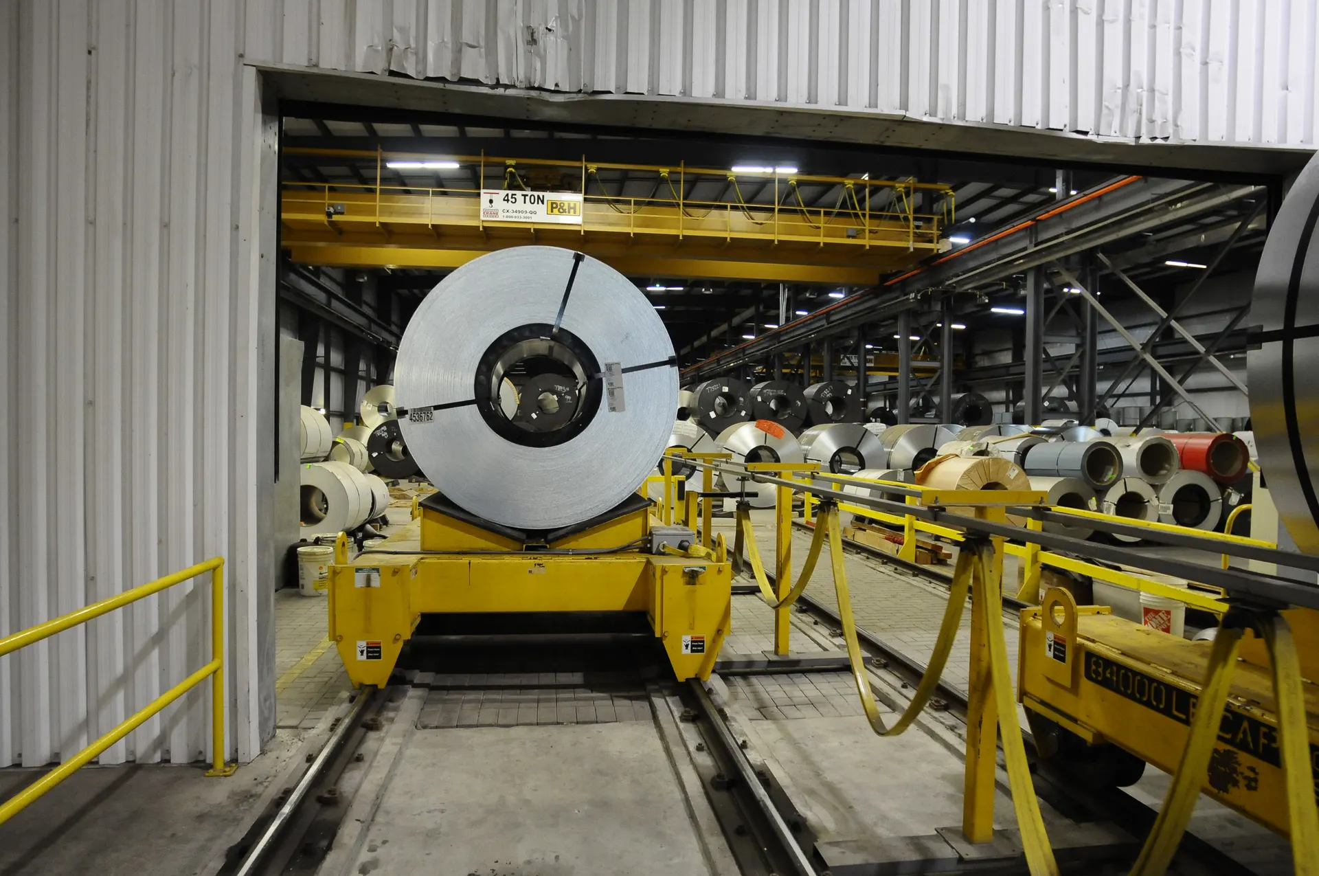 View across coil fields showing how material moves through the facility